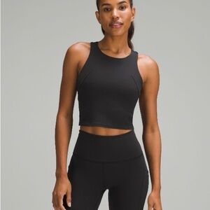Lululemon Wunder Train Black Racerback Crop Top